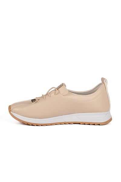 AYAKMOD Beige Rubber Laced Women's Casual Shoes 027 Z