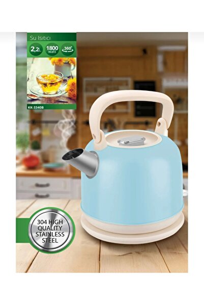 Home Kk-3340 Paslanmaz Çelik Retro Su Isitici Kettle 2,2 Litre