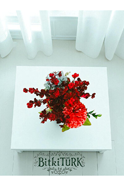 BitkiTÜRK - زهرة صناعية في وعاء زخرفي هدية لغرفة المعيشة والمكتب