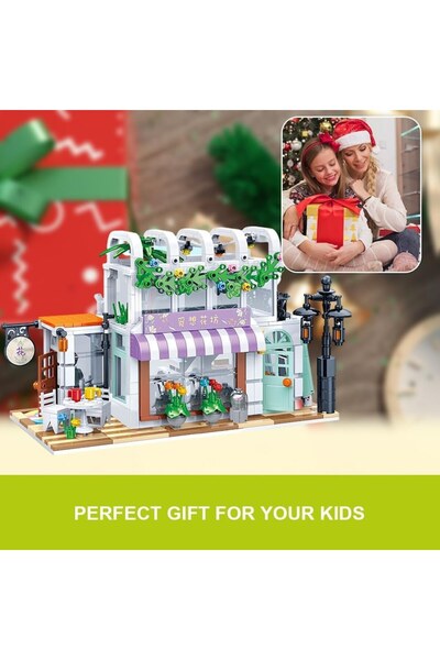 UIQ Construction Toy Etarnfly, Flower Shop, 726 pieces, 6+ years, Multicolor