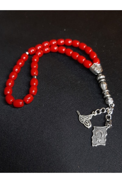MRYart Red Plastic Beads 33 Luxury Prayer Beads