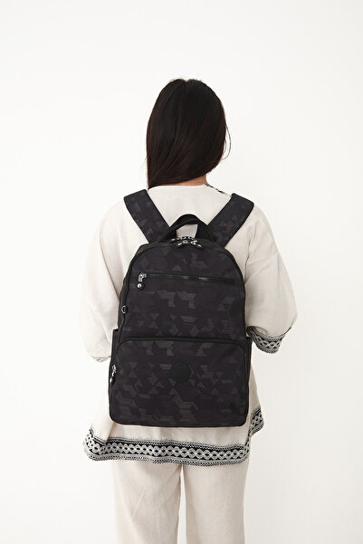 YOGII Balen Model Unisex Water Resistant Crinkle Fabric Backpack with Laptop Compartment