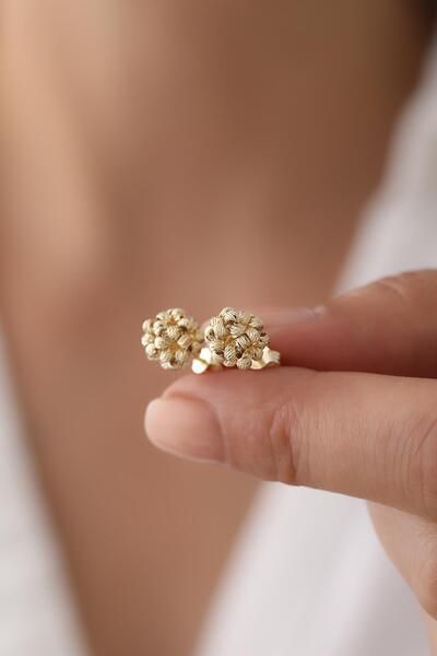 Tufanlar Kuyumculuk 14 Ayar Sarı Dorika Altın Küpe