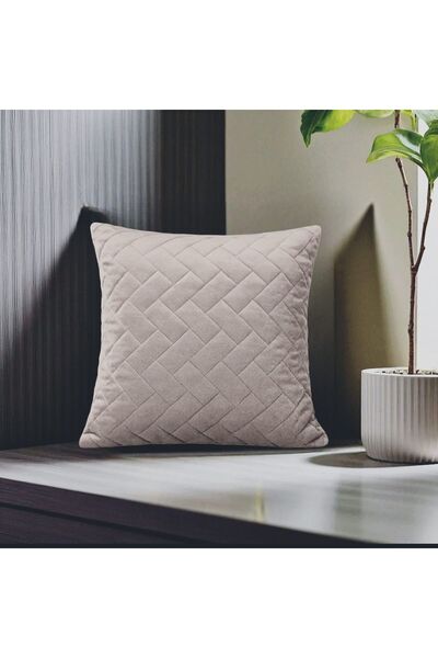DECORA CASA HOME COLLECTİON 1 Piece Double Sided Quilted Pattern Pillow Case/Throw Pillow Case (45X45)