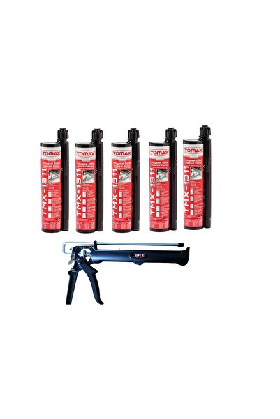 Tomax TMX-1311 Epoksi Kimyasal Dübel 345 Ml (5 Adet) + Sert Plastik Tabancası