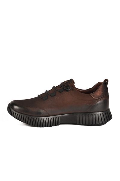 Venüs Brown Nubuck Genuine Leather Women's Casual Shoes 25405003K Z