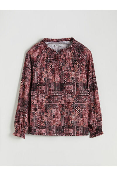 LC Waikiki Quality Parts from Celebi Store |   Tie Collar Patterned Blouse