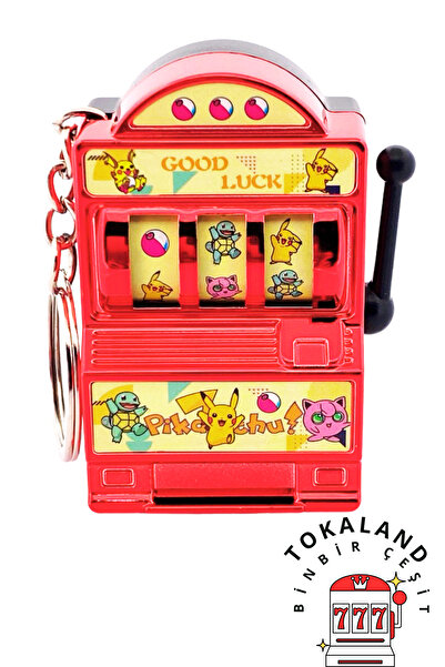 TOKALAND Para Şans Mucize Sayıları Anahtarlığı - Slot / Meyve Makinesi Anahta...