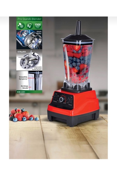 Home Ksb-2251 2000W 6 Paslanmaz Çelik Biçakli Pro Standli Blender