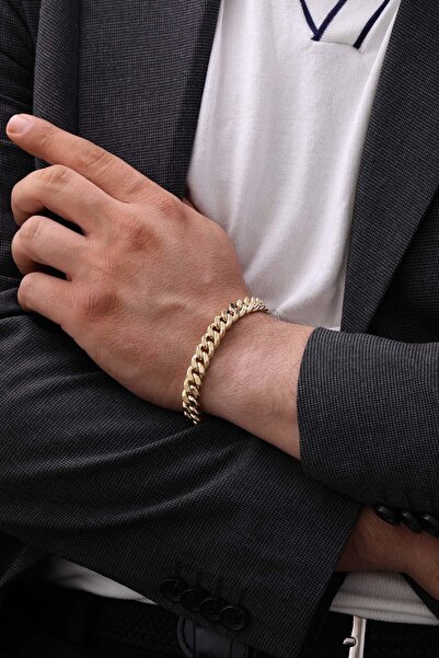 Tufanlar Kuyumculuk 14 Ayar Gurmet Zincir Altın Erkek Bileklik