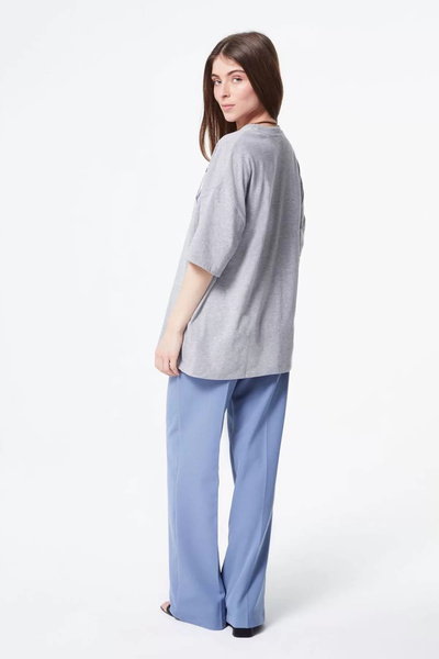 Bak Moda Palazzo Mold Premium Fabric Blue Trousers