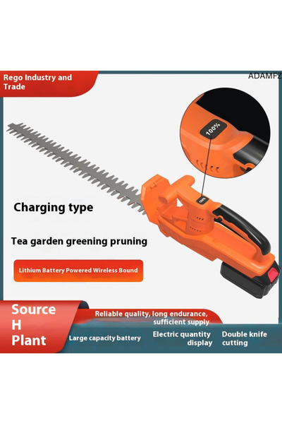 Superstar Cordless Hedge Trimmer 298VF with 2 Batteries, Electric Garden Pruning Tool with Safety Lock