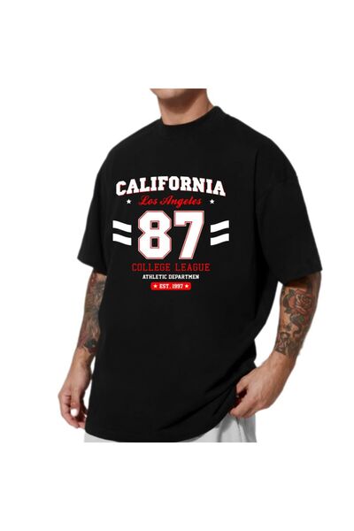 Elvino تيشيرت وسويت شيرت مطبوع كبير الحجم للنساء/الرجال للجنسين من كاليفورنيا 87