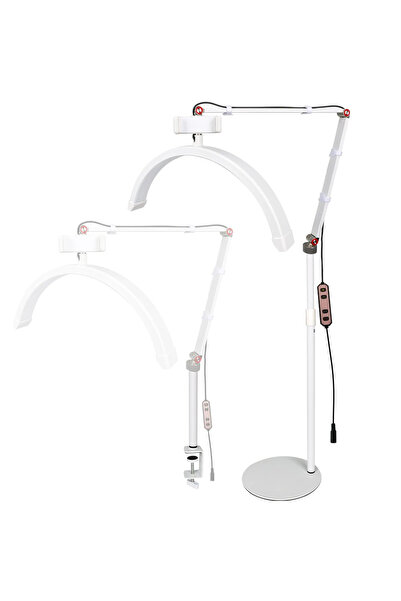 OEM Lampa Cosmetica Semiluna LED 70 cm Profesionala, cu Lumina Calda, Rece, Rotatie 360 grade