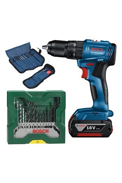 Bosch Tek Akülü Kömürsüz Darbeli Matkap Vidalama Şarjlı Matkap + 15 Parça Matkap Ucu + 23 Parça Set