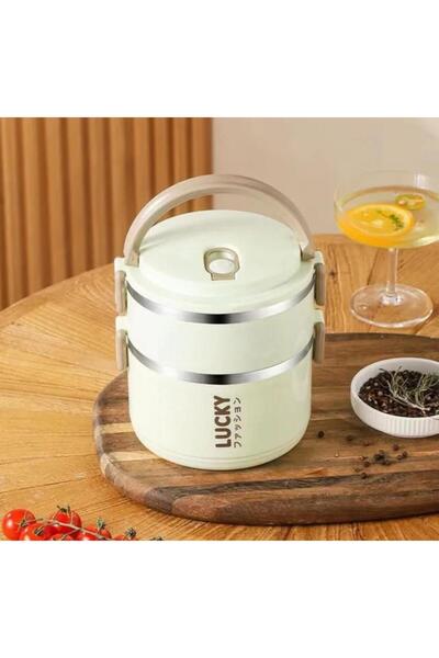 ÇEÇEN HOME 2-Piece Large Capacity Stainless Steel Food Thermos Set, Steel Sefer Bowl for School, Camping, Work (14X5 cm)