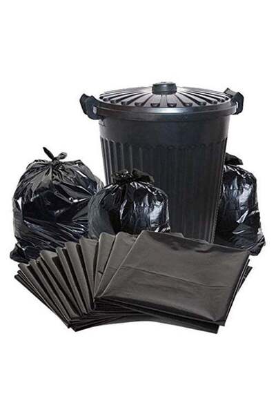 Generic SNH Packing Garbage Bag Black 65x95 Biodegradable Trash Bags Compostable Kitchen Bin Liners Vest Ha