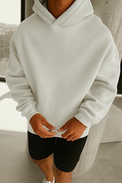 DM DOLCE MORE سترة رياضية بقلنسوة للجنسين مصنوعة من القطن الممشط بثلاث خيوط