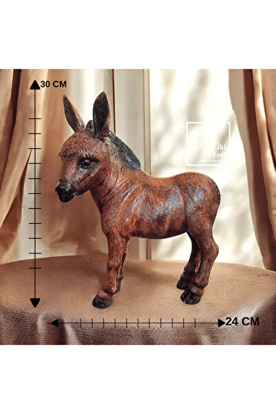 77 Donkey Büyük Dekoratif Eşek Heykeli Gerçekçi Tasarım Biblo Ev ve Ofis Hedi...