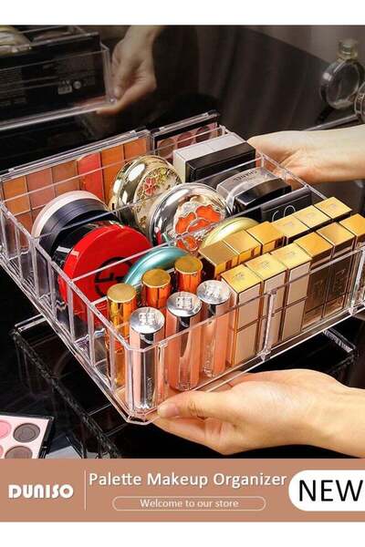 Generic Acrylic Eyeshadow Palette Makeup Organizer, 8-Section Divided Cosmeti...