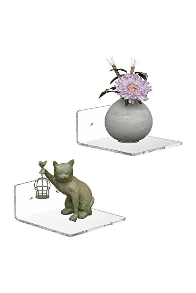 Generic 15 cm Acrylic Small Wall Shelves, Clear Floating Shelf for Wall Mount...