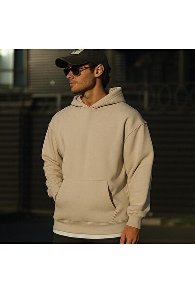 DM DOLCE MORE سترة رياضية بقلنسوة للجنسين مصنوعة من القطن الممشط بثلاث خيوط