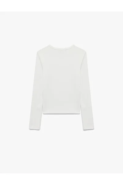 Koton Cotton Slim Fit Long Sleeve Crew Neck Basic T-Shirt