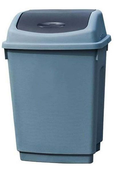 Generic MOMENT 40L Flip-Top Waste Bin, Trash Can With Swing-Top Lid, Plastic Garbage Bin For Office, Bedroo