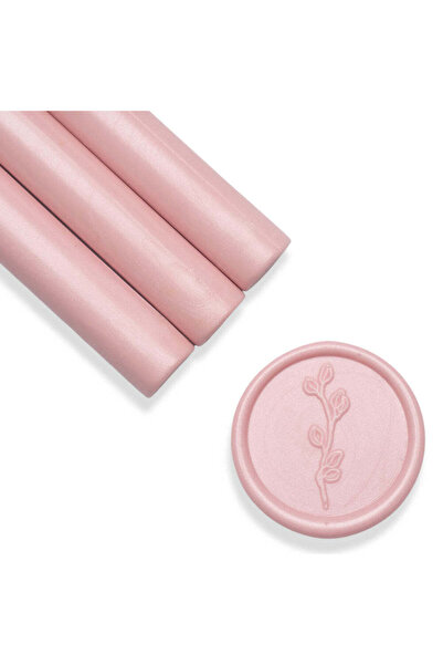 ARTIZAAR Set 5 batoane ceara, roz pastel, mat, 1.1 x 13 cm, ceara pentru sigilii, invitatii de nunta, botez