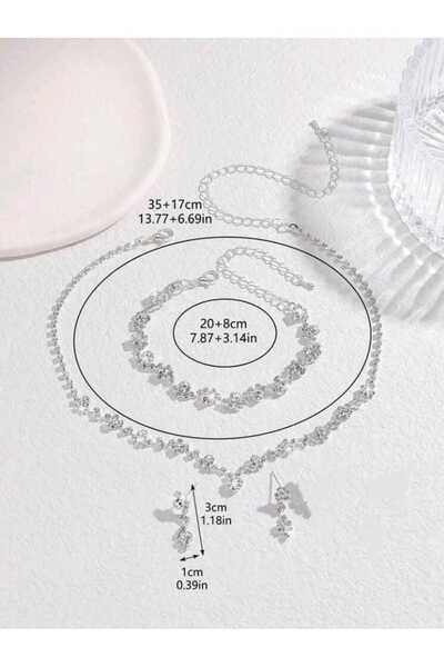 LUAR PRENSES IŞILTISI 3`LÜ SET (KOLYE+BİLEKLİK+KÜPE)