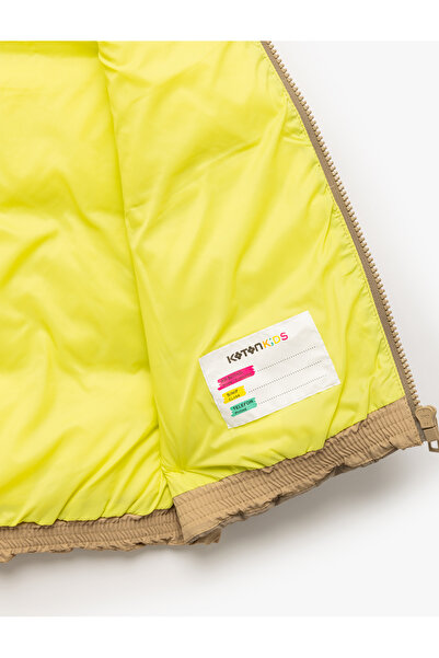 Koton Stand Collar Sleeveless Inflatable Vest with Zipper Pocket