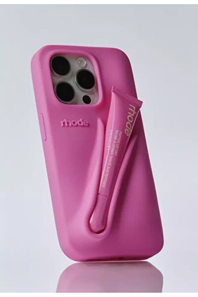 rhode Cat-Cot iPhone 14 Pro Compatible Summer Lip Case with Lipstick Compartment
