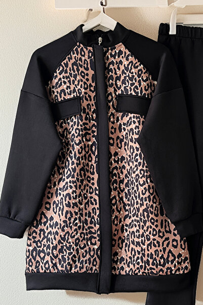 MODAQU Σετ κατάδυσης με διπλό φουσκωτό με φερμουάρ Leopard - Μαύρο