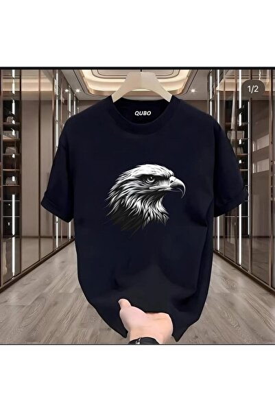 qubo sportswear & company Unisex Oversize εμπριμέ βαμβακερό μπλουζάκι με κοντ...
