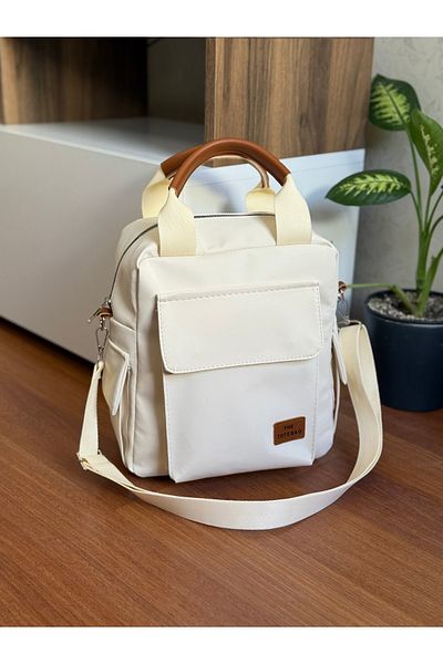 Bagnest Women's Backpack with Pocket Detail on the Front and Sides