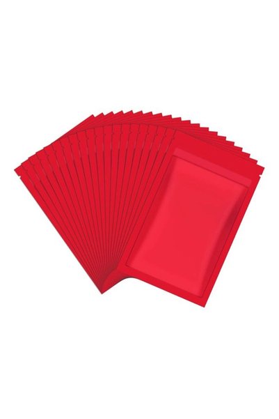 Generic 100-Piece Resealable Smell-Proof Foil Pouch Red 10x15cm