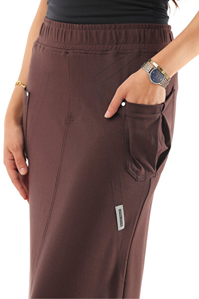 SUGA Long safari skirt