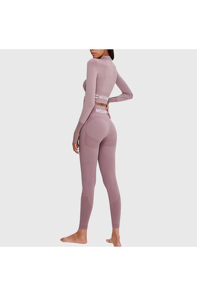 FITINT Women's High-Waist Seamless Sports Leggings Purple – 286