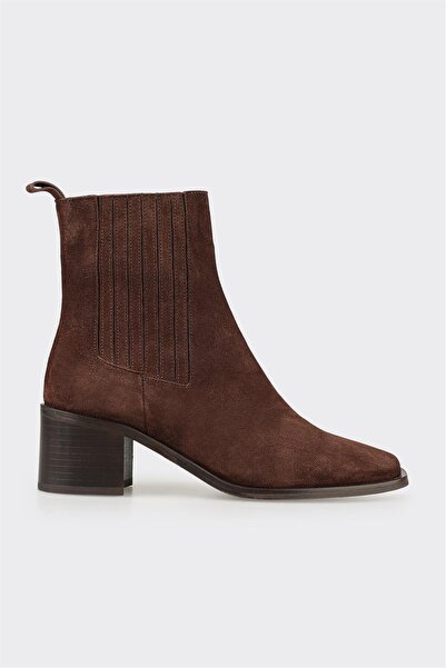 Elle Shoes Kahve Deri Kadın Klasik Bot
