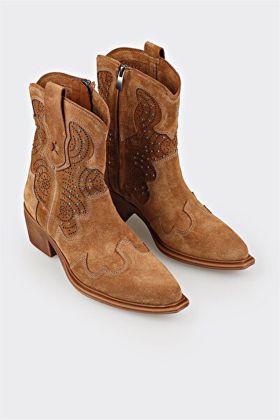 Elle Shoes Taba Deri Kadın Günlük Bot