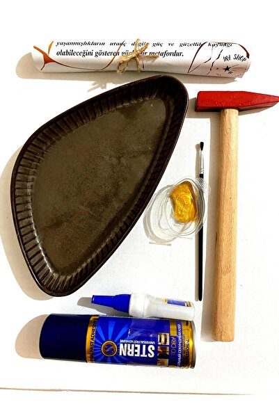 irashop Kintsugi Yapım Seti | Modern Üçgen Seramik Tabak