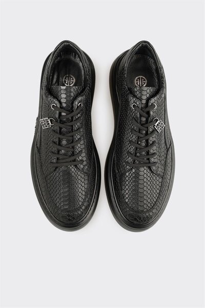 Elle Shoes Siyah Deri Erkek Spor Ayakkabı