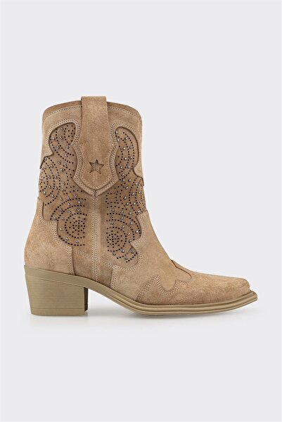 Elle Shoes Vizon Deri Kadın Günlük Bot