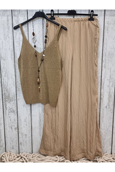 pudubutik Thin Aerobin Fabric Stylish Mustard Yellow Trousers