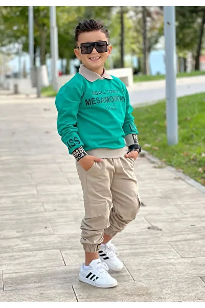 Çamur Kids Boy's Gabardine Pants and Sweat Suit MV251