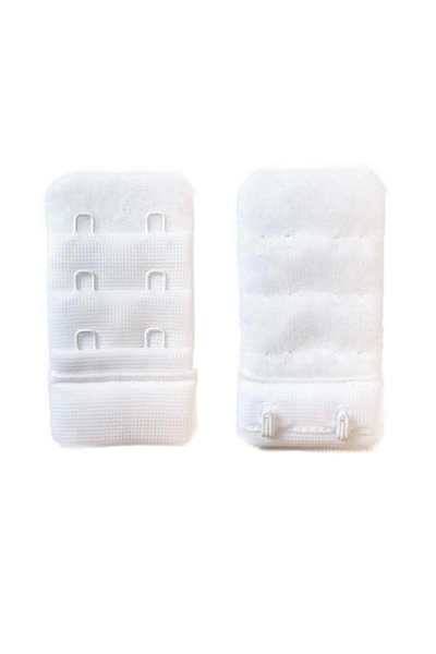 No8 Home 2 Pieces Agraf Bra Extension Hook 3 Rows / 2 Hooks White