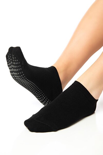 SAYSEZ Бамбукові жіночі антиковзні тапочки чорно-біло-рожеві силіконові для пілатесу, йоги та фітнесу, 3 пари