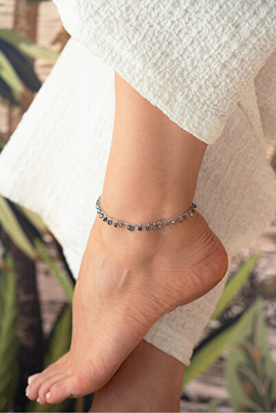 Silvano Jewelry 925 Ayar Gümüş Mistiktopaz Taşlı Salaş Halhal