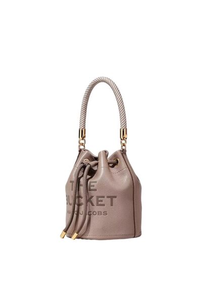 Marc Jacobs , Leather Bucket Bag with Detachable Strap, Cement