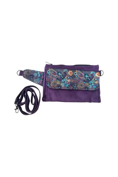 MDLİFE HOME Purple Ethnic Patterned Shoulder Bag – Women's Daily and Travel Bag